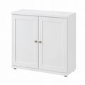 Sideboard Weiß MDF Rechteckig mit 2 Türen 80 x 30 x 80 cm