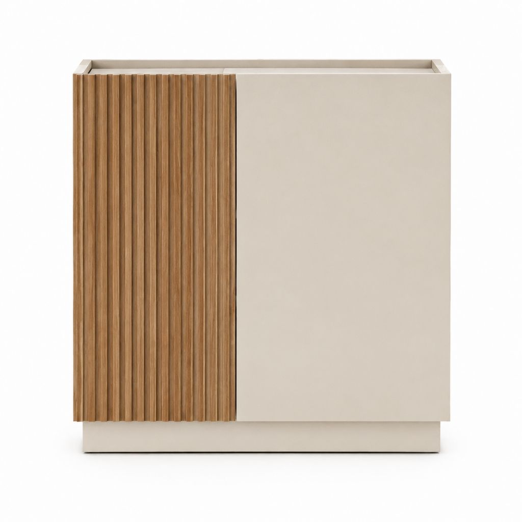 Sideboard mit 2 Türen Beige Eiche MDF rechteckig 80 x 40 x 90 cm